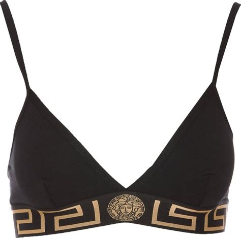 versace black bralette|Versace fw24 underwear.